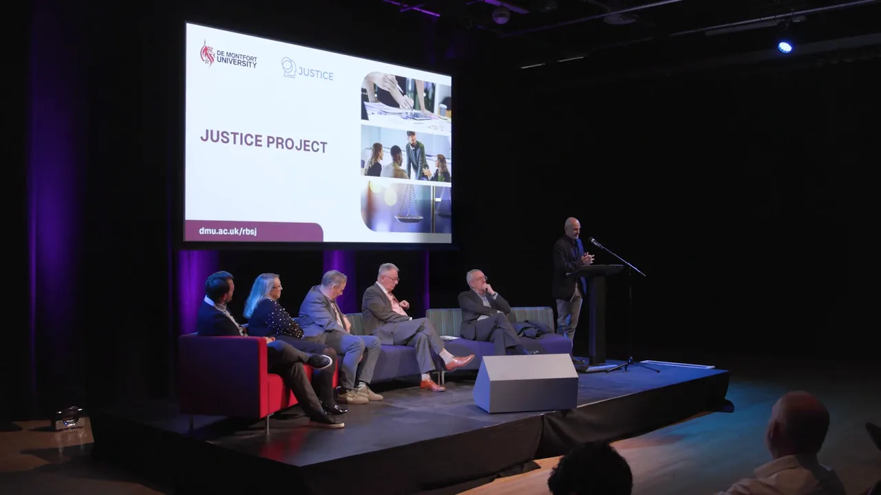 JUSTICE project launch event at De Montfort University, Leicester, May 2026